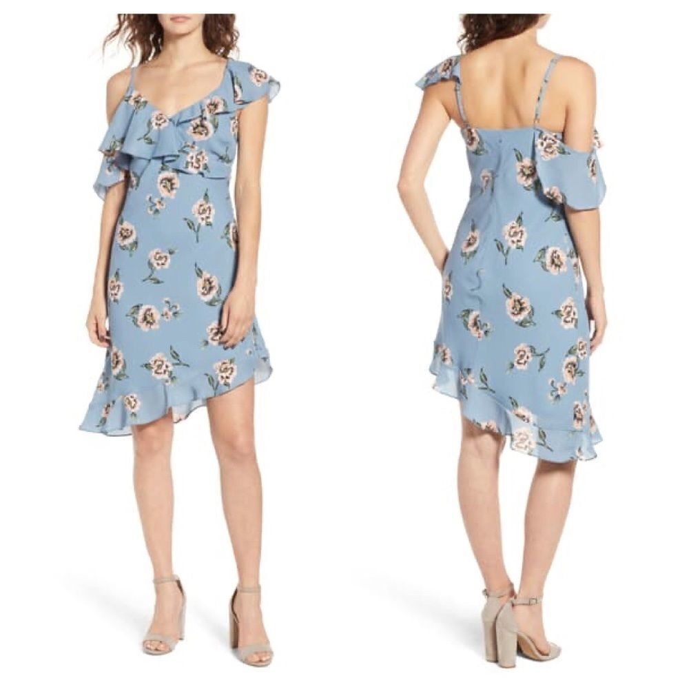 Mimi Chica Asymmetrical Ruffle Dress Size XS